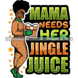 Afro Lola Winter Merry Christmas Santa Quotes .SVG Cutting Files For Silhouette and Cricut and More!