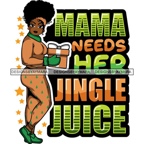 Afro Lola Winter Merry Christmas Santa Quotes .SVG Cutting Files For Silhouette and Cricut and More!