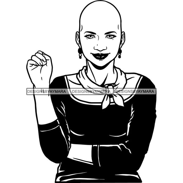 Strong Afro Woman SVG Cancer Survivor Cutting Files For Silhouette Cricut and More