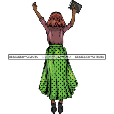 Afro Lola Praying Begging Asking God Lord Faith Strength .SVG Vector Clipart Cutting Files For Silhouette Cricut and More!