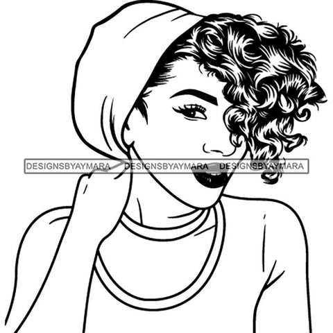 Afro Lady Black Goddess Melanin Turban Head-wrap Dark Latina Morena SVG Files For Cutting and More!