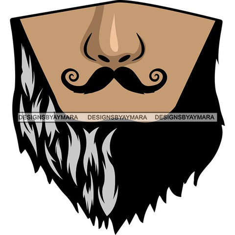 Funny Half Face Cute Designs For Mask Virus Protection SVG Cutting Files