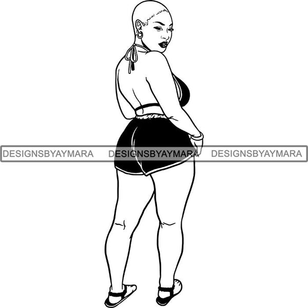 Melanin Bald Short Hairstyle Queen Goddess Nubian .SVG Cut Files For Silhouette and Cricut and Much More