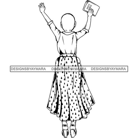 Afro Lola Praying Begging Asking God Lord Faith Strength .SVG Vector Clipart Cutting Files For Silhouette Cricut and More!