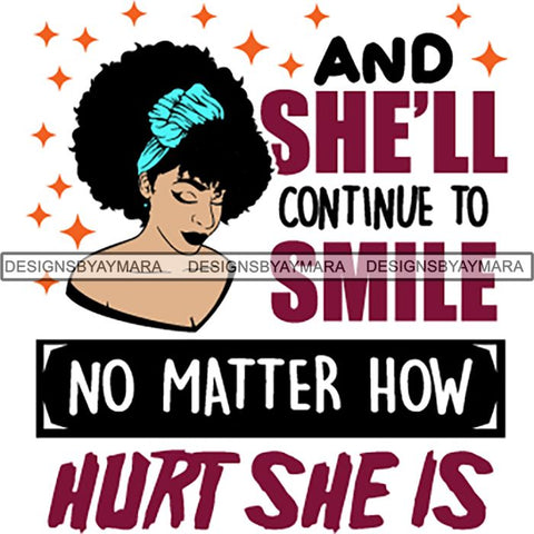 Afro Boss Lady Lord Life Quotes SVG Files For Cutting and More