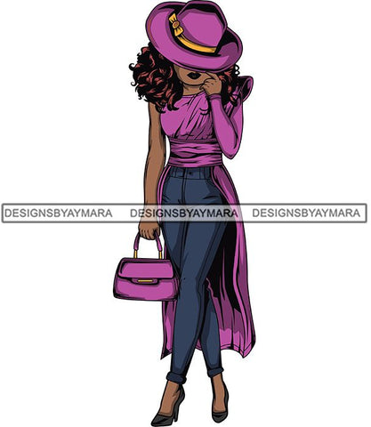 Afro Lola Flow Too Strong Elegance Elegant Woman Glamour Sexy Confident Lady .SVG Clipart Vector Cutting Files