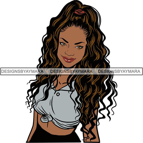 Afro Melanin Popping Dark Latina SVG Cutting Files For Silhouette Cricut and More