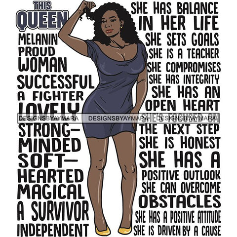 Afro Woman This Queen Quotes SVG Files For Cutting and More!