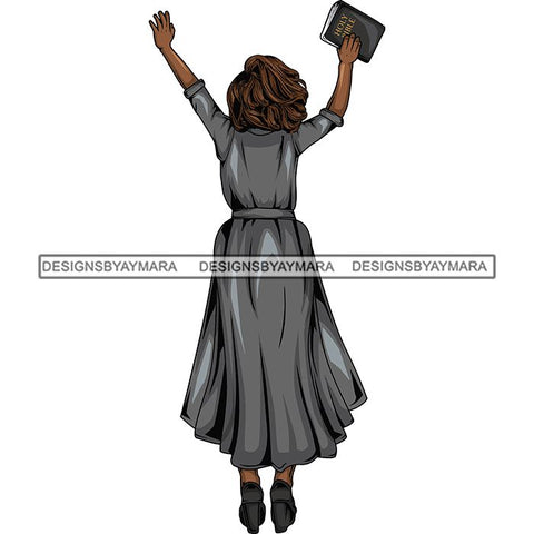 Afro Lola Praying Begging Asking God Lord Faith Strength .SVG Vector Clipart Cutting Files For Silhouette Cricut and More!