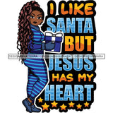 Afro Lola Winter Merry Christmas Santa Quotes .SVG Cutting Files For Silhouette and Cricut and More!