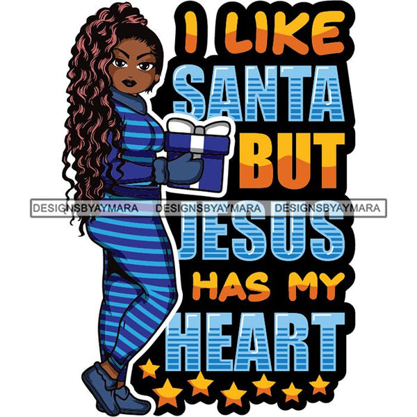 Afro Lola Winter Merry Christmas Santa Quotes .SVG Cutting Files For Silhouette and Cricut and More!