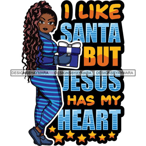 Afro Lola Winter Merry Christmas Santa Quotes .SVG Cutting Files For Silhouette and Cricut and More!