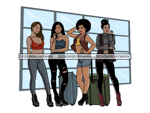 Ladies Trip Flight Getaway PNG Files For Print Not For Cutting