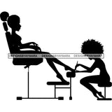 Nail Salon Shop Business Afro Nubian Melanin Popping Kinky Hair Beautiful African American Woman SVG Cutting Files