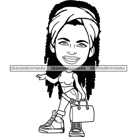 Cute Afro Lola Boss Lady Summer Fashion Dope Diva Glamour .SVG Cutting