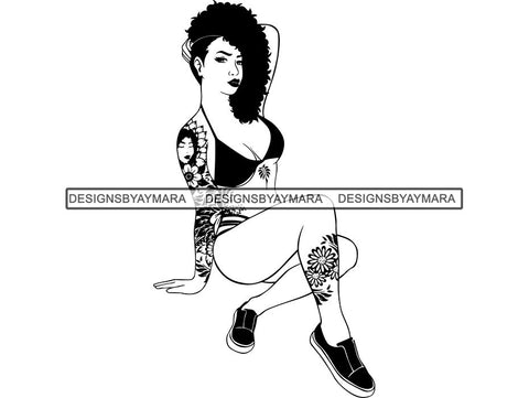Tattoo Nubian Goddess SVG Files For Cutting