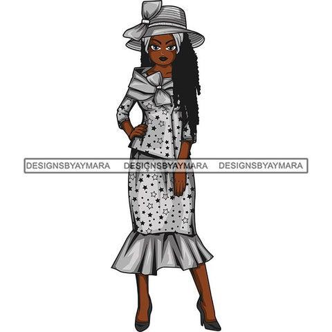 Afro Classy Lola Church Lady Glamour .SVG Clipart Vector Cutting Files For Circuit Silhouette Cricut and More!