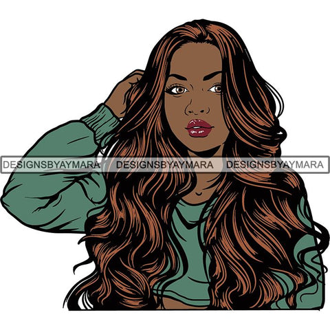 Afro Woman Nubian Melanin Popping Unique Design SVG Cutting Files For Silhouette Cricut and More