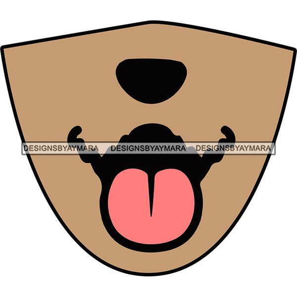 Funny Half Face Cute Designs For Mask Virus Protection SVG Cutting Files