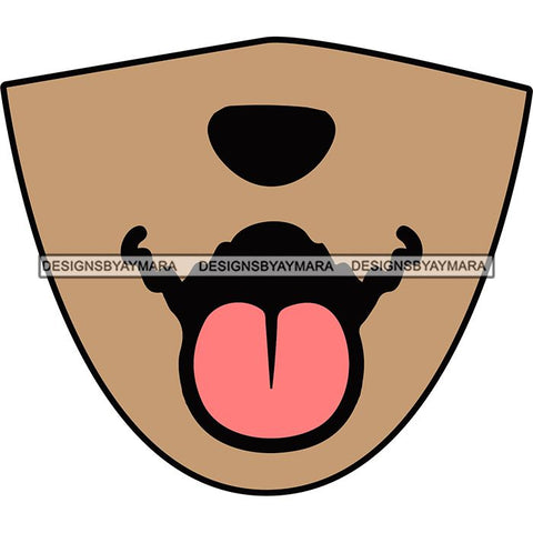 Funny Half Face Cute Designs For Mask Virus Protection SVG Cutting Files