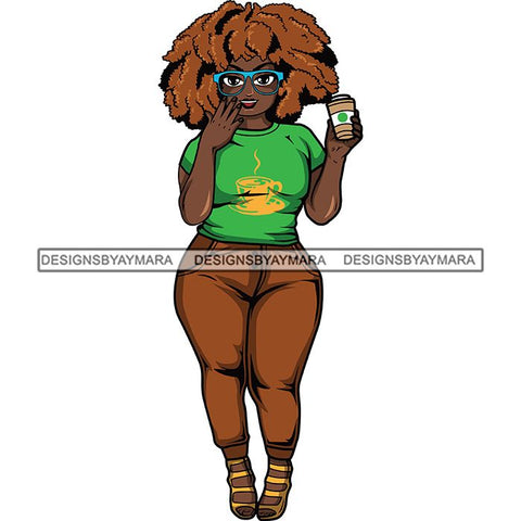 Lola Afro Beautiful Black Proud Woman Like Coffee .SVG Cutting Files For Silhouette and Cricut and More!