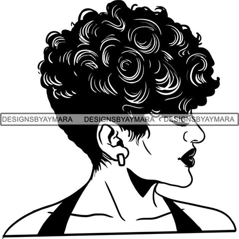 Afro Independent Successful Woman SVG Cutting Files For Silhouette Cricut and More
