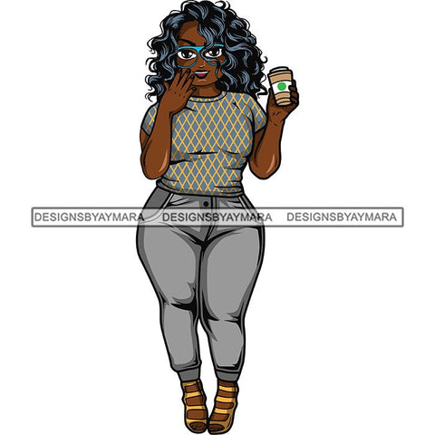 Lola Afro Beautiful Black Proud Woman Like Coffee .SVG Cutting Files For Silhouette and Cricut and More!