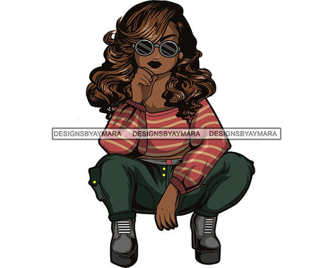 Afro Lola Boss Lady Diva Style .SVG Cutting Files For Silhouette and Cricut and More!