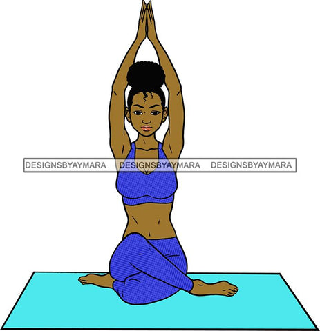 Woman Doing Yoga Meditation Wellness Meditate Relax Inhale Exhale Pose Position .SVG Cutting Files For Silhouette Cricut and More!