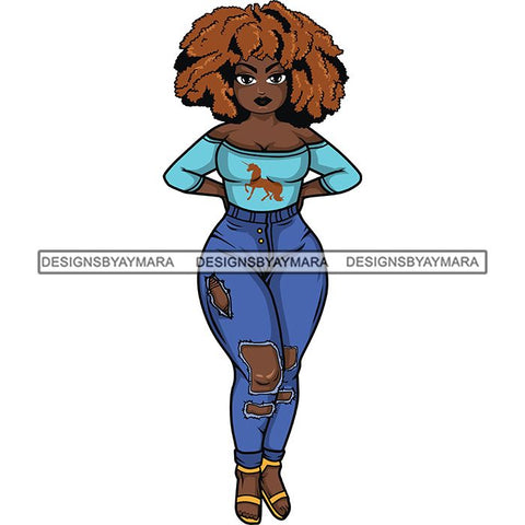 Afro Lola Sassy Exotic Curvy Thick Goddess .SVG Cutting Files For Silhouette and Cricut and More!