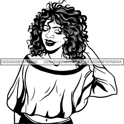 Afro Lady Black Goddess Melanin Dark Latina Morena SVG Files For Cutting and More!