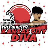Kansas City Diva Football Team SVG Cutting Files For Silhouette Cricut and More
