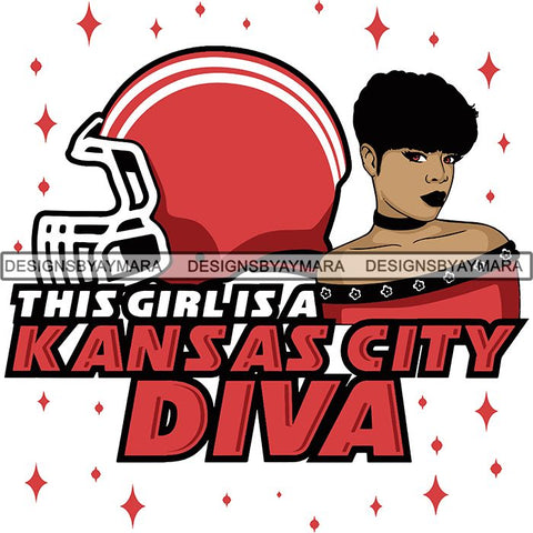 Kansas City Diva Football Team SVG Cutting Files For Silhouette Cricut and More