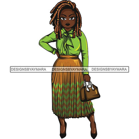 Afro Classy Lola Elegance Glamour Church Lady .SVG Clipart Vector Cutting Files For Circuit Silhouette Cricut and More!