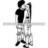 Happy Couple Relationship Goals Soulmates Man Woman Together Marry True Love SVG Cutting Files