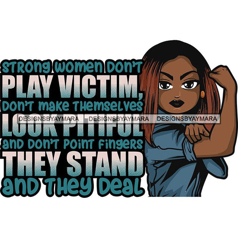 Afro Lola Strong Lady We can Do It Woman Power Flexing Arms Believe in Yourself Quotes .SVG Cutting Files For Silhouette and Cricut and More!