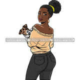 Beautiful Woman Dod Breed Jack Russel Terrier Pet Animal Best Friend Mascot Goddess SVG Cutting Files