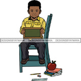 Back to School Kid Student Education Supplies .PNG Print File Not For Cutting