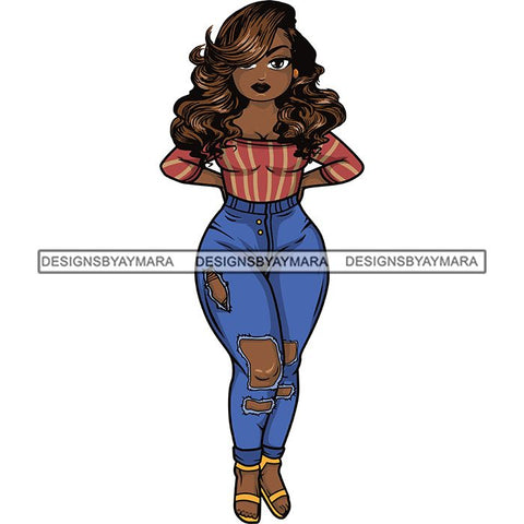 Afro Lola Sassy Exotic Curvy Thick Goddess .SVG Cutting Files For Silhouette and Cricut and More!