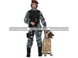 Military Woman USA Proud Melanin PNG Files For Print Not For Cutting