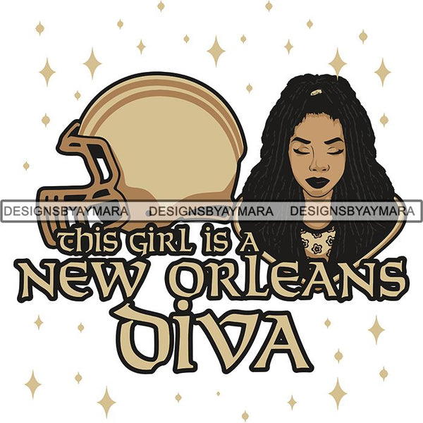 New Orleans Diva Football Team SVG Cutting Files For Silhouette Cricut and More
