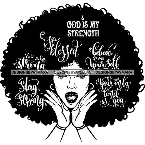 Afro Woman Goddess Hot Seller Design SVG Cutting Files