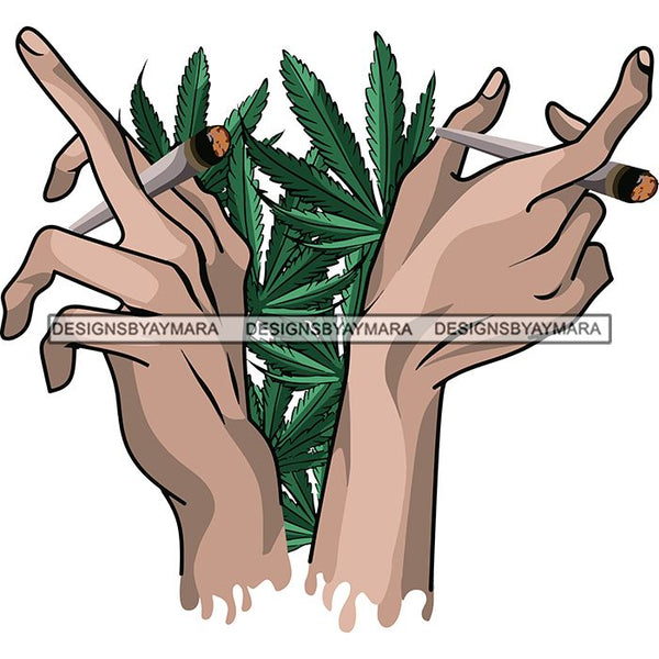 Marijuana Smoking Pot Joint Blunt Stoned High Life Weed Leaf Grass Relax Chill SVG Cutting Files