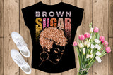 Brown Sugar Melanin Woman Sparkles African American Female Nubian Designs For T-Shirts Sublimation Print Cut Cutting SVG PNG JPG Vector Files