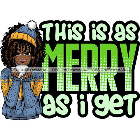 Afro Lola Christmas Hot Coffee Winter Santa Quotes .SVG Cutting Files For Silhouette and Cricut and More!