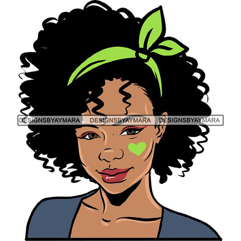 Ebony Afro Woman Nubian Melanin Brown Skin Makeup Model Glasses Accesories SVG Cut Files