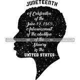 Juneteenth Emancipation Freedom June19 Holiday African American History  SVG PNG JPG Vector Cutting Files
