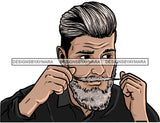 Attractive Caucasian White Man Bearded Hipster Model Fashion Male Guy Hombre Masculino Guapo Stylish Close-up Sexy Macho Manly SVG Files For Cutting
