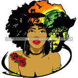 African American Woman Goddess Safari Savanna Africa Continent SVG Files For Cutting and More!