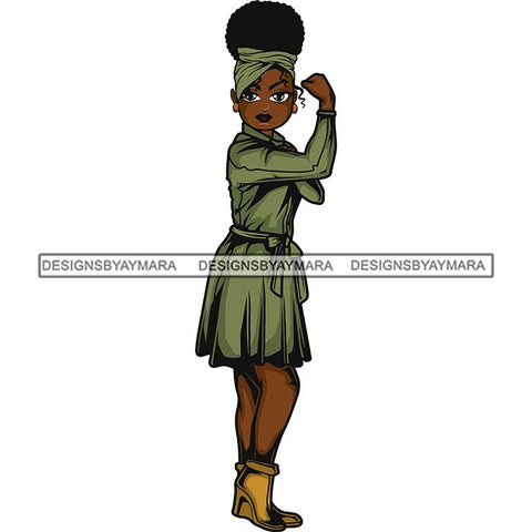 Afro Strong Classy Lola Flexing Believe in Yourself .SVG Cutting Files For Silhouette and Cricut and More!